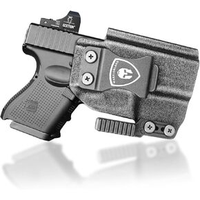 WARRIORLAND IWB Kydex Holster with Claw Attachment and Optic Cut Fit G26 Gen 1-5 / G27 & G33 Gen 3-4 Pistol, Inside Waistband Appendix Carry G26 Holster, Adj. Cant & Retention, Right Hand