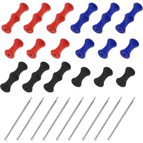 eMagTech 9 Sets Archery Finger Protectors Silicone Bowstring Finger Guard Protective Equipment Finger Tab Bowstring Finger Saver for Beginners (Each Colour 3 Sets)