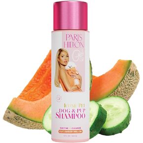 Paris Hilton Dog Shampoo - Cucumber Melon Scented Pet Shampoo for Dogs and Puppies, Nourishing Oatmeal & Aloe, 480ml - Luxurious Shampoo for Dogs of All Breeds