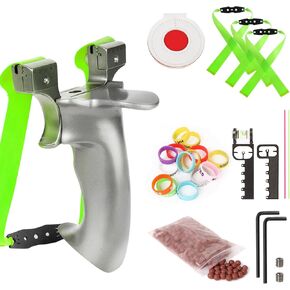 Professional Wrist Rocket slingshots for Adults，Most Powerful Sling Shot for Adult。High Precision Slingshot for Competition, Training Hunting slingshots for Adults (Green)