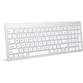 OMOTON Bluetooth Keyboard for Mac, Wireless Keyboard with Numeric Keypad for MacBook Pro/Air, iMac, iMac Pro, Mac Mini, Mac Pro Laptop, Silver White