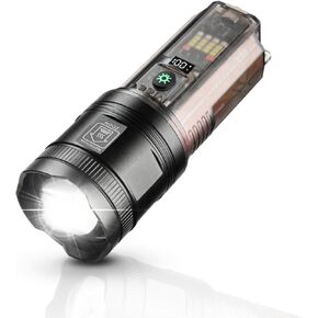 Solar Camping Flashlight, Ideal for Camping Essentials. This Midsize Heavy Duty Survival Gear Flash Light Includes A Black Light/UV Light & More. Essentials for Camping Gear & Hunting Gear