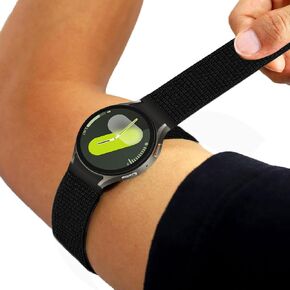Nylon Arm/Ankle Band For Samsung Galaxy Watch 7/6/5 Pro/5/4 45mm 40mm 44mm, 4 Classic 42mm 46mm Adjustable Sport Women Men Upper Armband or Ankleband