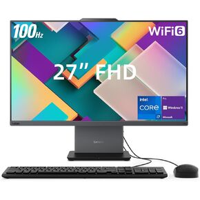 Lenovo ThinkCentre Neo 50a All-in-One Business Desktop, 27" FHD 100Hz Display, Intel Core i7-13620H, 32GB DDR5 RAM, 1TB SSD, Webcam, HDMI, Type-C, Wi-Fi 6, Wired Keyboard & Mouse, Windows 11 Pro