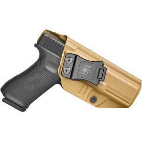 Amberide IWB & OWB KYDEX Holster Fit: Glock 17 (Gen 1 2 3 4 5) & Glock 22 31 (Gen 3 4) مسدس، حزام خصر داخلي خارجي مخفي، غير قابل للتعديل والاحتفاظ بـ "Posi-Click"، الولايات المتحدة الأمريكية بواسطة Amberide