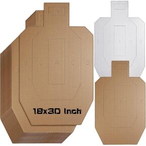 60 Sheets Tactical Cardboard Targets Shooting Range Shooting Targets Competition Torso Target Silhouette Shooting Target Range Shooting Shooters for Rifle Gun Pistol