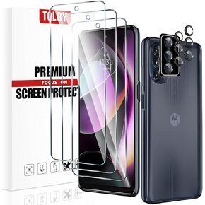 TQLGY 3 Pack Screen Protector for Motorola Moto G 5G 2024 with 3 Pack Camera Lens Protector, Ultra HD Tempered Glass, 9H Hardness, Anti-Scratch, Bubble Free, Case Friendly, Easy Installation