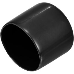uxcell 8pcs Rubber End Caps 39mm ID Vinyl Round End Cap Cover Screw Thread Protectors Black