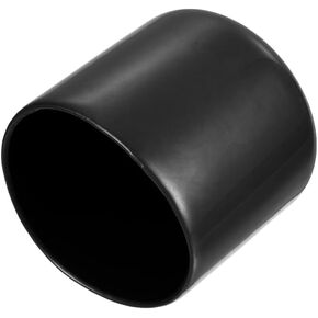 uxcell 8pcs Rubber End Caps 39mm ID Vinyl Round End Cap Cover Screw Thread Protectors Black