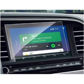 واقي شاشة من الزجاج المقوى NA MBSIX متوافق مع شاشة لمس 2020 Elantra 8 بوصة، شفاف عالي الدقة، مقاوم للخدش، مضاد للوهج، يحمي شاشة Hyundai 8 بوصة (8 بوصة)