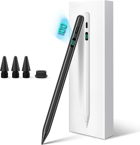Stylus Pen for iPad 2024-2018 with LED Power Display Fast Charge,Palm Rejection Pencil for iPad Air 11/13 M2,iPad Pro 11/13 M4,iPad 10/9/8/7/6th,iPad Pro 11/12.9",iPad Air 5/4/3rd,iPad Mini 7/6/5 in Kuwait