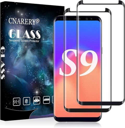 2 Pack Screen Protector for Samsung Galaxy S9, 3D Curved Easy Installation Case-Friendly HD Tempered Glass for Samsung Galaxy S9 in Saudi Arabia