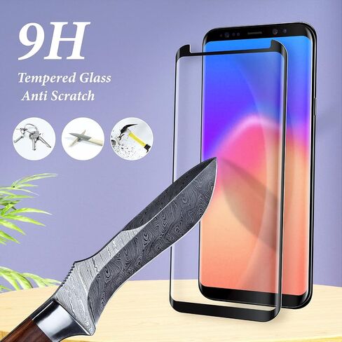 2 Pack Screen Protector for Samsung Galaxy S9, 3D Curved Easy Installation Case-Friendly HD Tempered Glass for Samsung Galaxy S9 in Saudi Arabia
