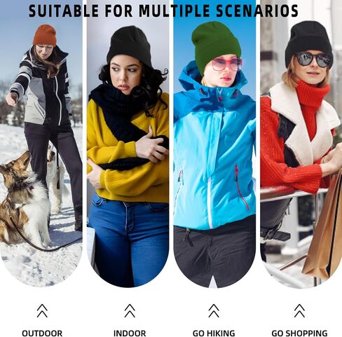 Satin Lined Beanie for Women Men Winter Silk Lined Hat Warm Knit Cuffed Beanies Hat Thickened Slouchy Skull Cap in Saudi Arabia