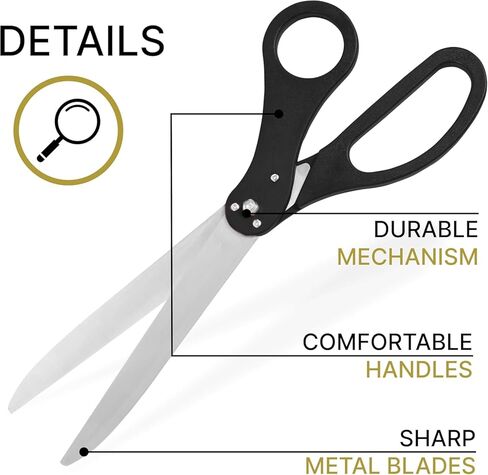 25" Black Grand Opening Scissors –Black Giant Scissors for Ribbon Cutting Ceremony 25 Inch Black Scissors Heavy Duty Scissors Giant Ribbon Cutting Scissors for Inauguration Ceremonies & Special Events in Kuwait