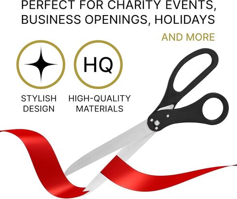 25" Black Grand Opening Scissors –Black Giant Scissors for Ribbon Cutting Ceremony 25 Inch Black Scissors Heavy Duty Scissors Giant Ribbon Cutting Scissors for Inauguration Ceremonies & Special Events in Kuwait