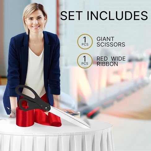 25" Black Grand Opening Scissors –Black Giant Scissors for Ribbon Cutting Ceremony 25 Inch Black Scissors Heavy Duty Scissors Giant Ribbon Cutting Scissors for Inauguration Ceremonies & Special Events in Kuwait