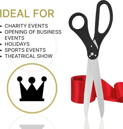 25" Black Grand Opening Scissors –Black Giant Scissors for Ribbon Cutting Ceremony 25 Inch Black Scissors Heavy Duty Scissors Giant Ribbon Cutting Scissors for Inauguration Ceremonies & Special Events in Kuwait