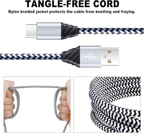 Quick Charge 3.0 Adaptive Charger Block + 6ft USB Type C كابل شحن سريع لهاتف Samsung Galaxy S24/S23/S22 Ultra/S21 FE/S20 A16 A06 A25 A35 A15 A54 A14 A04S A53 A13 A03S A02S A12 A32 A51 S10 S9 in Kuwait