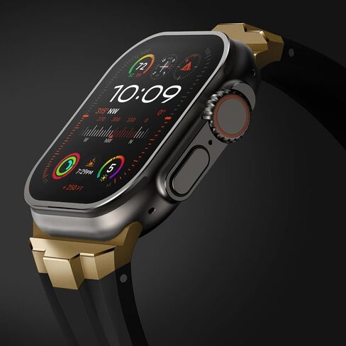 سوار رياضي مناسب لساعة Apple Watch Ultra 2/Ultra Bands 49 مم 46 مم 45 مم 44 مم 42 مم (السلسلة 3)، موصل عريض متين من الفولاذ المقاوم للصدأ 316L حزام سيليكون متين لـ iWatch Ultra 10 9 8 7 6 5 4 3 SE in Kuwait
