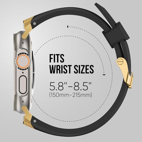 سوار رياضي مناسب لساعة Apple Watch Ultra 2/Ultra Bands 49 مم 46 مم 45 مم 44 مم 42 مم (السلسلة 3)، موصل عريض متين من الفولاذ المقاوم للصدأ 316L حزام سيليكون متين لـ iWatch Ultra 10 9 8 7 6 5 4 3 SE in Kuwait