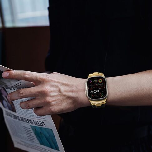 سوار رياضي مناسب لساعة Apple Watch Ultra 2/Ultra Bands 49 مم 46 مم 45 مم 44 مم 42 مم (السلسلة 3)، موصل عريض متين من الفولاذ المقاوم للصدأ 316L حزام سيليكون متين لـ iWatch Ultra 10 9 8 7 6 5 4 3 SE in Kuwait