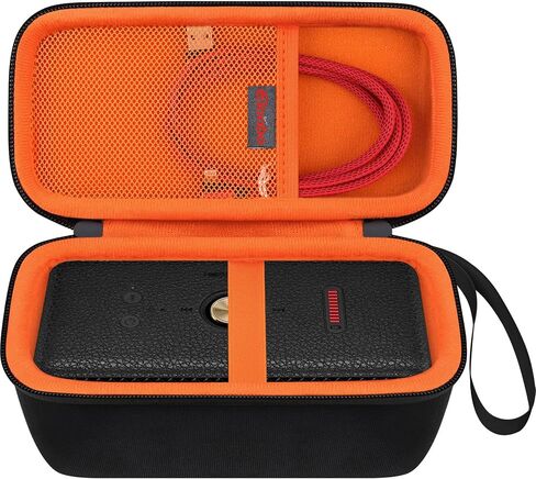 Elonbo Carrying Case ​for Marshall Emberton II/Emberton III Portable Bluetooth Speaker, Speaker Travel Bag Storage Holder, Black+inside Orange in Kuwait