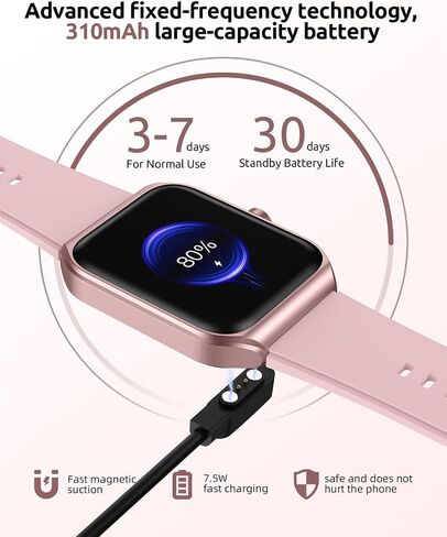 Smart Watch for Women, 1.91" HD Touch Screen Smartwatch with 100+ Sports, Blood Pressure, Heart Rate, Blood Oxygen, Sleep Monitor, IP68 Waterproof Fitness Tracker Compatible with Android iOS iPhone in Saudi Arabia