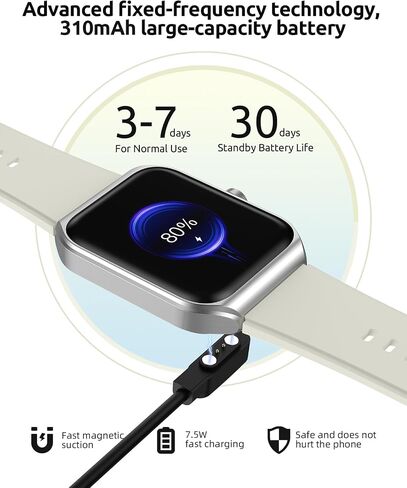 Smart Watch for Women, 1.91" HD Touch Screen Smartwatch with 100+ Sports, Blood Pressure, Heart Rate, Blood Oxygen, Sleep Monitor, IP68 Waterproof Fitness Tracker Compatible with Android iOS iPhone in Saudi Arabia