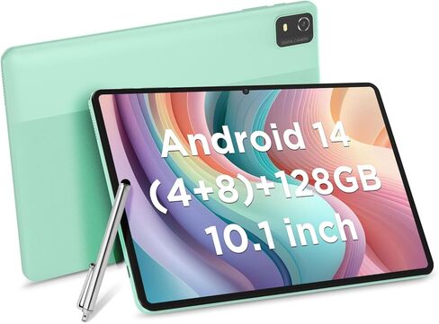 تابلت CWOWDEFU Android، تابلت 10 بوصة مع ذاكرة وصول عشوائي 128 جيجابايت (حتى 1 تيرابايت)، يتميز ببطارية 6000 مللي أمبير في الساعة، 5G WiFi 6، بلوتوث 5.0، كاميرا مزدوجة 8 ميجابكسل/5 ميجابكسل، أفضل هدية لعائلتك وطفلك وأطفالك in Saudi Arabia