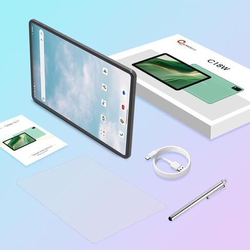 تابلت CWOWDEFU Android، تابلت 10 بوصة مع ذاكرة وصول عشوائي 128 جيجابايت (حتى 1 تيرابايت)، يتميز ببطارية 6000 مللي أمبير في الساعة، 5G WiFi 6، بلوتوث 5.0، كاميرا مزدوجة 8 ميجابكسل/5 ميجابكسل، أفضل هدية لعائلتك وطفلك وأطفالك in Saudi Arabia