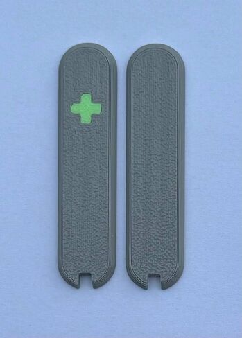 Replacement Covers For Victorinox Scales 58mm Plastic Handles With Tweezers And Toothpick Slots And Glowing Cross (Glowing Green) in Saudi Arabia