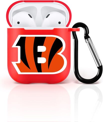 fit Broncos for AirPods 1/2 Case Cover, Designed for AirPods 1/2 Case,[Three-Layer Upgraded Protection] Soft Skin Friendly Liquid Silicone Case Cover Accessories with Keychain in Saudi Arabia