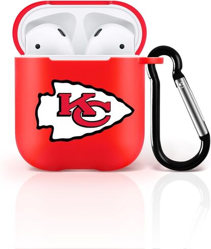fit Broncos for AirPods 1/2 Case Cover, Designed for AirPods 1/2 Case,[Three-Layer Upgraded Protection] Soft Skin Friendly Liquid Silicone Case Cover Accessories with Keychain in Saudi Arabia