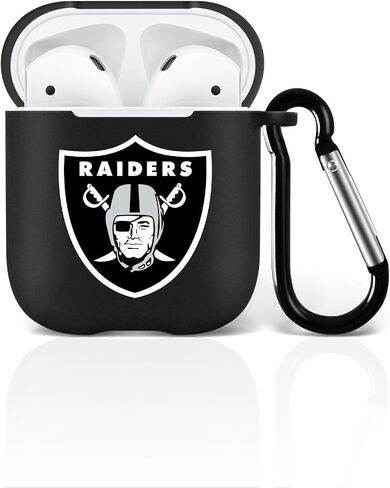fit Broncos for AirPods 1/2 Case Cover, Designed for AirPods 1/2 Case,[Three-Layer Upgraded Protection] Soft Skin Friendly Liquid Silicone Case Cover Accessories with Keychain in Saudi Arabia