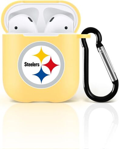 fit Broncos for AirPods 1/2 Case Cover, Designed for AirPods 1/2 Case,[Three-Layer Upgraded Protection] Soft Skin Friendly Liquid Silicone Case Cover Accessories with Keychain in Saudi Arabia