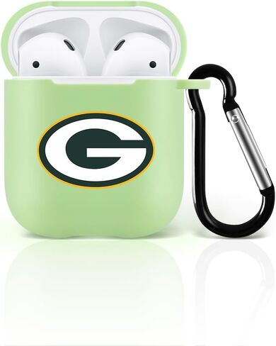 fit Broncos for AirPods 1/2 Case Cover, Designed for AirPods 1/2 Case,[Three-Layer Upgraded Protection] Soft Skin Friendly Liquid Silicone Case Cover Accessories with Keychain in Saudi Arabia