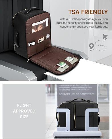 LOVEVOOK Travel Backpack for Women, 40L Large Carry On Backpack Flight Approved, Waterproof Personal Item Travel Bag Fits 17.3'' Laptop,TSA Backpack Suitcase with 3 Packing Cubes in Saudi Arabia