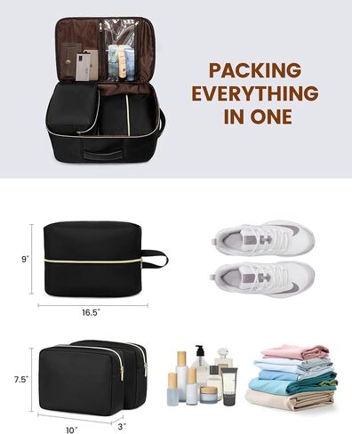 LOVEVOOK Travel Backpack for Women, 40L Large Carry On Backpack Flight Approved, Waterproof Personal Item Travel Bag Fits 17.3'' Laptop,TSA Backpack Suitcase with 3 Packing Cubes in Saudi Arabia