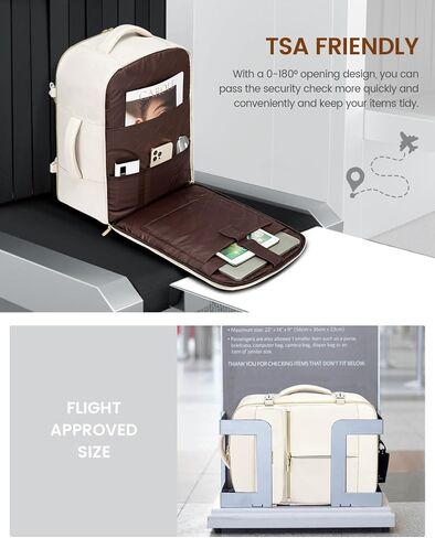LOVEVOOK Travel Backpack for Women, 40L Large Carry On Backpack Flight Approved, Waterproof Personal Item Travel Bag Fits 17.3'' Laptop,TSA Backpack Suitcase with 3 Packing Cubes in Saudi Arabia