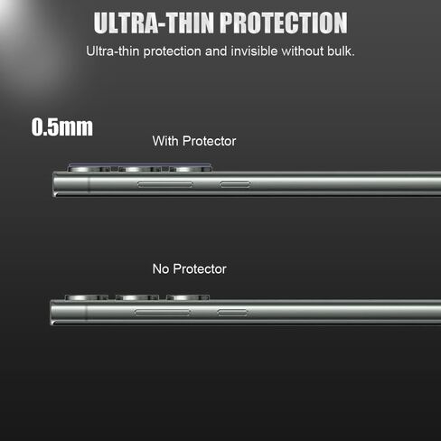 قطعتان من واقي عدسة الكاميرا من الزجاج المقوى لهاتف سامسونج جالاكسي S23 الترا 5G [لا يؤثر على الفلاش] in Kuwait