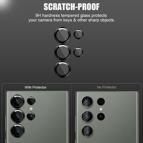 قطعتان من واقي عدسة الكاميرا من الزجاج المقوى لهاتف سامسونج جالاكسي S23 الترا 5G [لا يؤثر على الفلاش] in Kuwait