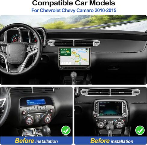 8-Core 4G+64G Car Radio for Chevrolet Chevy Camaro 2010-2015 with Wireless CarPlay Android Auto 9" IPS Android 13 Head Unit Touch Screen Car Stereo with DSP Bluetooth 5.0 GPS Navigation Backup Camera in Kuwait