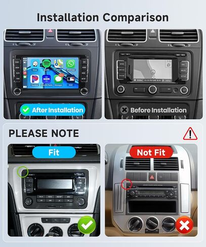 4G+64G Car Radio Stereo for VW Passat Jetta Tiguan Golf MK5 MK6 T5 EOS Polo, Android Rimoody 7'' Wireless Carplay Android Auto Mirror Link GPS 4G-WiFi BT 5.0 FM/AM/RDS DSP Camera in Saudi Arabia