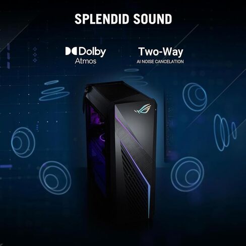 ASUS ROG Strix i7 RTX 4060 Ultimate Gaming Desktop, Intel i7-13700F (Beats Intel i9-12900K), NVIDIA GeForce RTX 4060, 64GB RAM, 4TB SSD, Wi-Fi 6, RJ-45, DisplayPort, Wired KB & Mouse, W11P, Black in Saudi Arabia