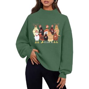 KNEYATTA Cow Christmas Sweatshirt Women Heifer Christmas Shirt Cow Lover Xmas Gift Shirt Farm Christmas Shirt
