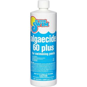 In The Swim Algaecide 60 Plus for Swimming Pools - Non-Metallic, Low Odor, Non-Foaming Algae Bloom Preventative - Chlorine Sanitizer Compatible - 1 Quart