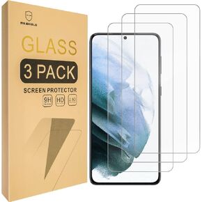 Mr.Shield [3-Pack] مصمم لهاتف Samsung (Galaxy S21 Plus 5G) / Galaxy S21+ 5G [6.7 بوصة] [زجاج مقسى] [زجاج ياباني بصلابة 9H] واقي شاشة مع استبدال مدى الحياة