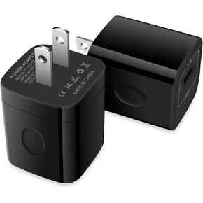 USB Charger Block,2-Pack Wall Charger (5V,1A) USB Plug Charger Brick Power Adapter Charing Cube Box for iPhone 15/14 /13/12/11/SE/XR,Samsung Galaxy S24/S23/S22/S21,Google Pixel 9 Pro XL/8a/8/7 Pro/6