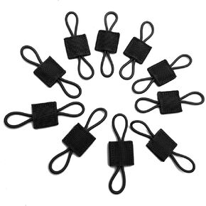 Tactical Gear Holder Clip Molle Web Dominator Elastic Strings Buckle 10pcs for Tactical Backpacks Molle Bags